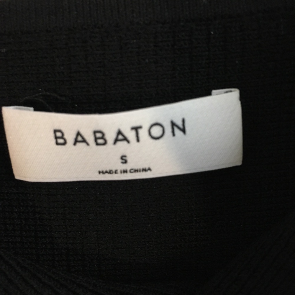 Aritzia Babaton Cropped Ribbed Tank Top Size Small Black Festival Spring Summer - Picture 4 of 6